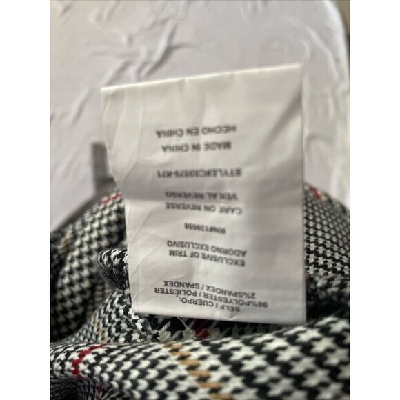 Plaid Jumpsuit With Embroidered Floral Details V-Neckline & Removable Belt By Co - Picture 6 of 13